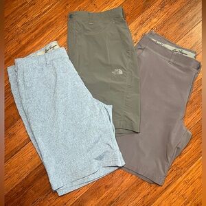 Men’s shorts, 3 pair size 38 waist NorthFace and Ben Hogan